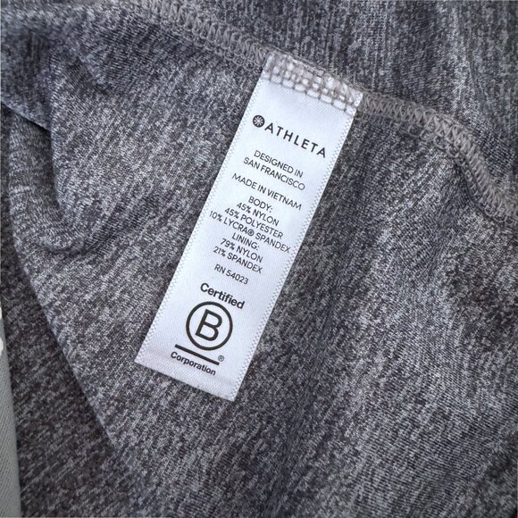 Athleta Fast Track Half Zip Pullover Gray Heather Performance Stretch Size L - Picture 4 of 6